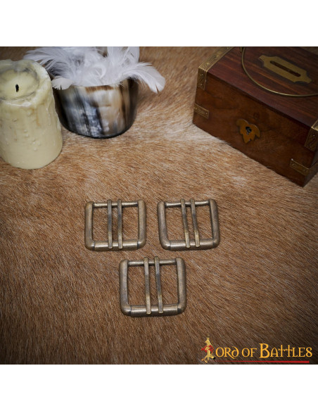 Set di 3 fibbie per cinture vintage a...