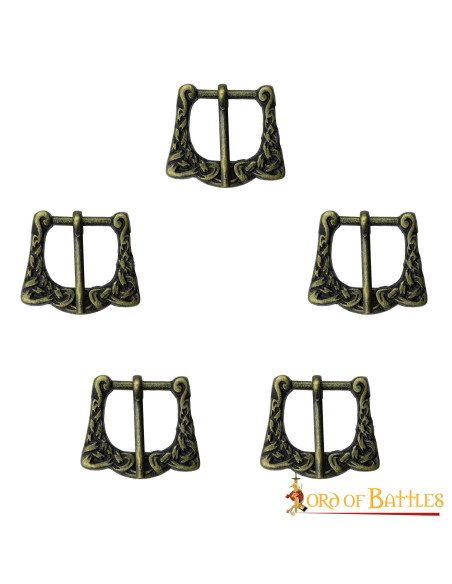 Set di 5 fibbie per cinture celtiche...