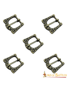 Set di 5 fibbie per cinture celtiche e medievali 2