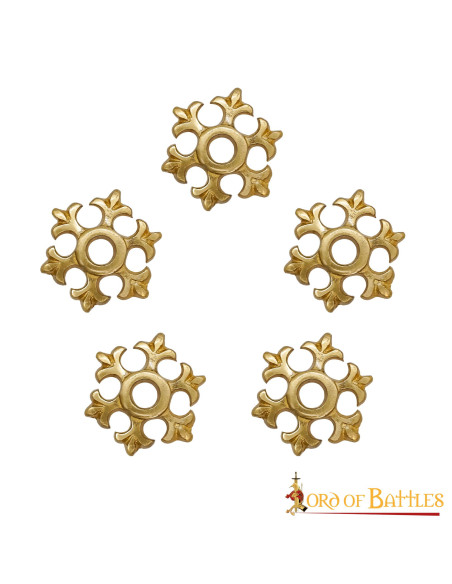 Set 5 fiori medievali per cinture e...