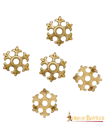 Set 5 fiori medievali per cinture e...