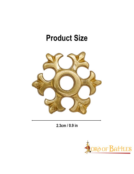 Set 5 fiori medievali per cinture e...