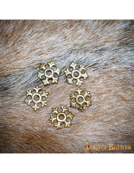 Set 5 fiori medievali per cinture e...