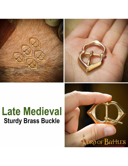 Set di 5 fibbie in ottone per cinghie...