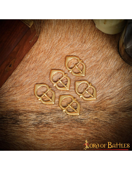 Set di 5 fibbie in ottone per cinghie...