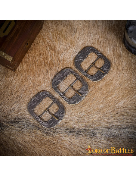 Set di 3 fibbie per cinture medievali...