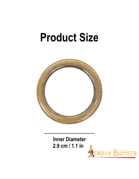 Set di 5 anelli in ottone invecchiato...