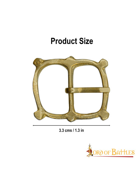 Set di 5 fibbie medievali in ottone...