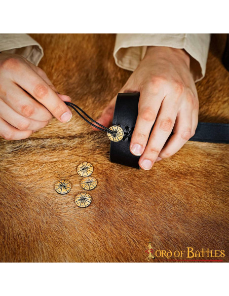 Set 5 bottoni in corno di corno...