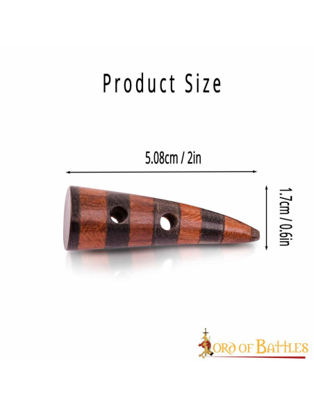 Set di 5 fermagli decorati in corno...