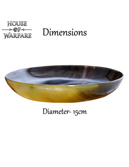 Piatto medievale in corno corno (15 cm.)