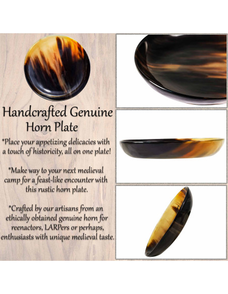 Piatto medievale in corno corno (15 cm.)