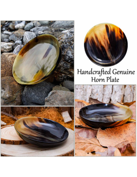 Piatto medievale in corno corno (15 cm.)