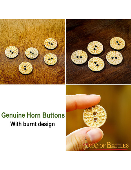 Set 5 bottoni medievali decorati in...