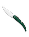 Coltello da tasca in legno billet Green Stamina