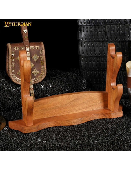 Supporto da tavolo in legno per 2 armi