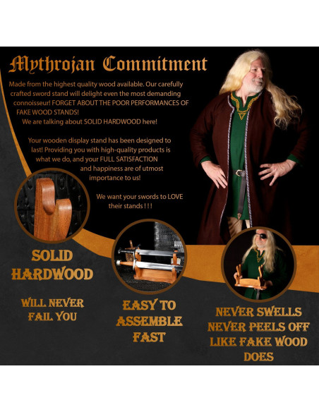 Supporto da tavolo in legno per 2 armi