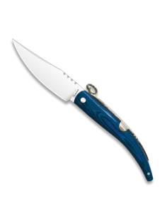 Coltello tascabile classico con anello, manico Stamina blu