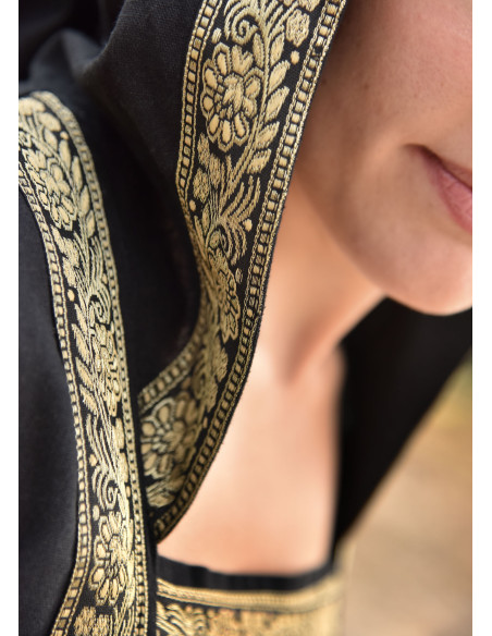 Abito medievale Leonor in nero con...