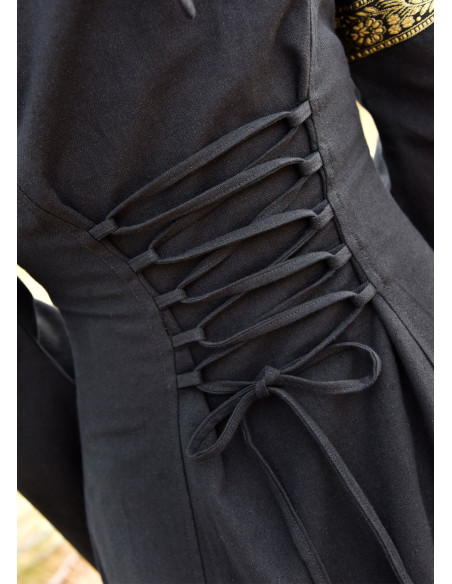 Abito medievale Leonor in nero con...