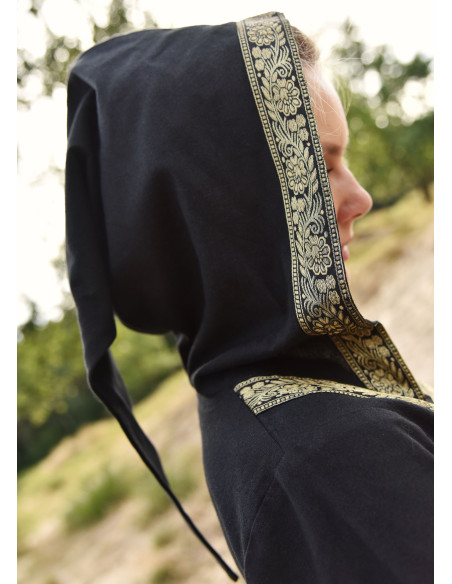 Abito medievale Leonor in nero con...