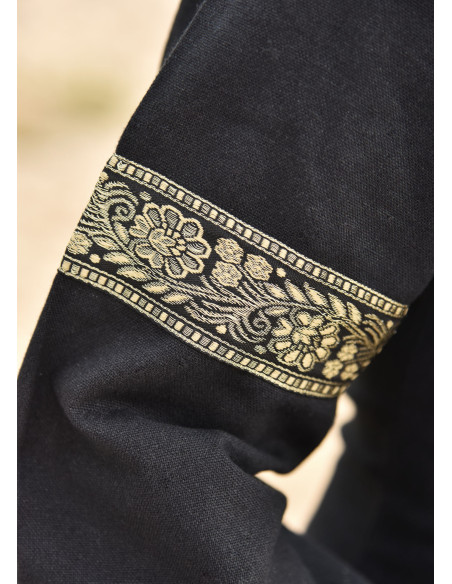 Abito medievale Leonor in nero con...