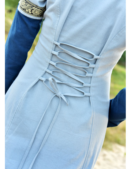 Vestito Medieval Leonor in blu-grigio