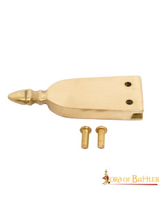 Chiusura cintura medievale in ottone con rivetti (5,8 x 2...