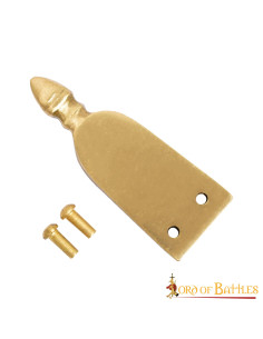 Chiusura cintura medievale in ottone con rivetti (5,8 x 2... 2