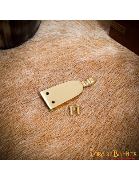 Chiusura cintura medievale in ottone...