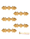 Set di 5 ornamenti in ottone per cinture medievali