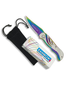Coltello tascabile Rainbow con fodero in velluto (15,5 cm.)