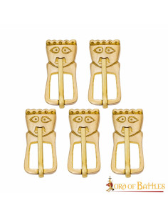 Set di 5 fibbie celtiche o vichinghe per cinture, borse o...