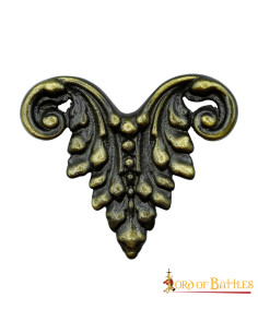 Ornamento floreale medievale per pelle o indumenti