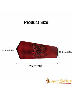 Bracciali Dragon Fantasy in pelle goffrata, marrone 2