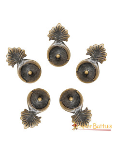 Set di 5 ornamenti di ananas in ottone invecchiato per... 2