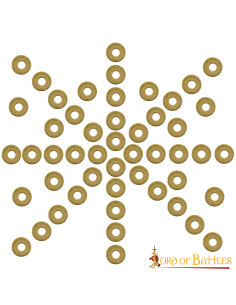 Set 50 rondelle in ottone per decorazione medievale
