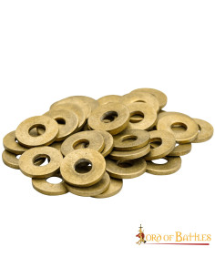 Set 50 rondelle in ottone per decorazione medievale 2