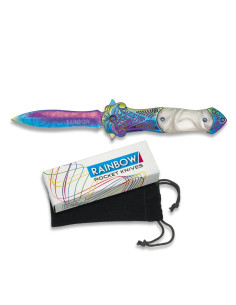 Coltello marca Rainbow decorato e FOS (21,4 cm.)