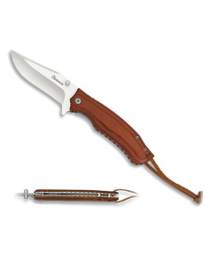 Coltello tascabile Albainox Pakkawood rosso (18,5 cm.)