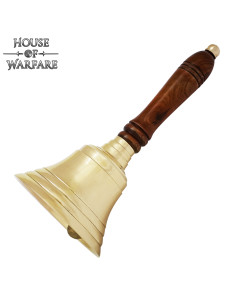 Campana da banditore in ottone e legno