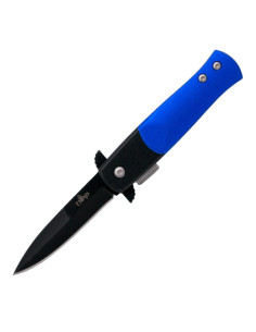 Terzo coltello tascabile blu con sistema assistito (13,5...