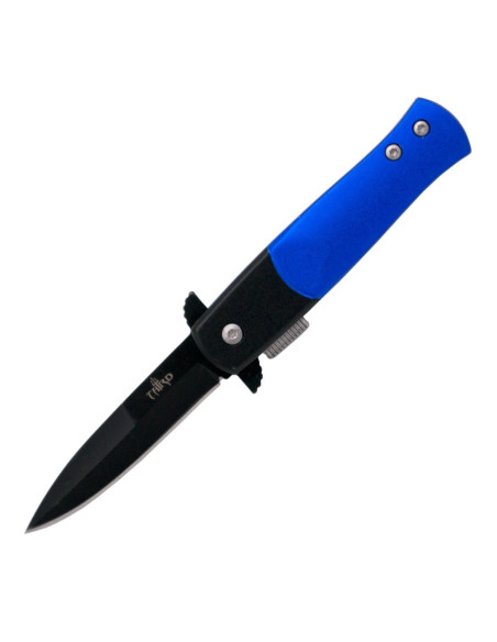 Terzo coltello tascabile blu con...