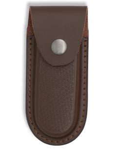 Custodia rigida in pelle marrone per coltelli (13,5x6 cm.)