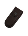 Custodia rigida in pelle marrone per coltello da tasca (9 cm.)