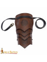 Spallina per cavallo celtico a forma di squame - Marrone