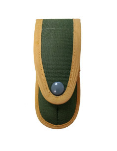 Fodero per coltello verde con bordi gialli