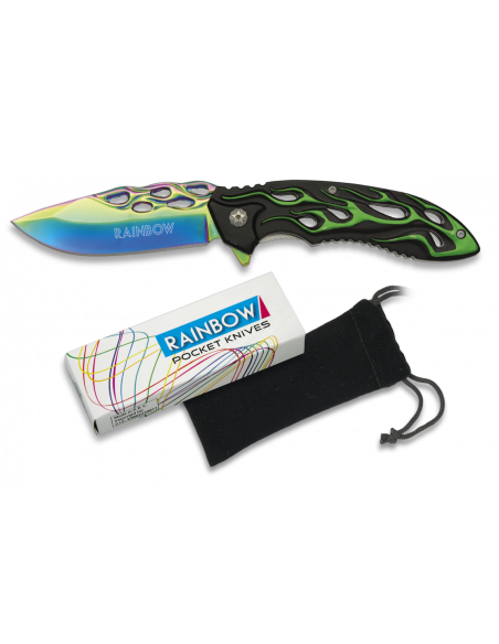 Coltello tascabile Rainbow con fodero...