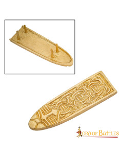 Punta decorativa stretta per cintura medievale (6 x 1,5 cm.) 2