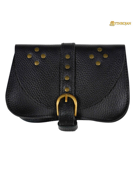 Borsa medievale nera, tipo marsupio,...